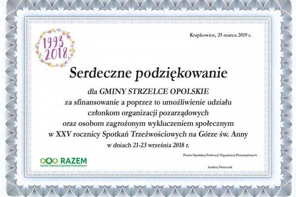 dla Gminy Strzelce Opolskie